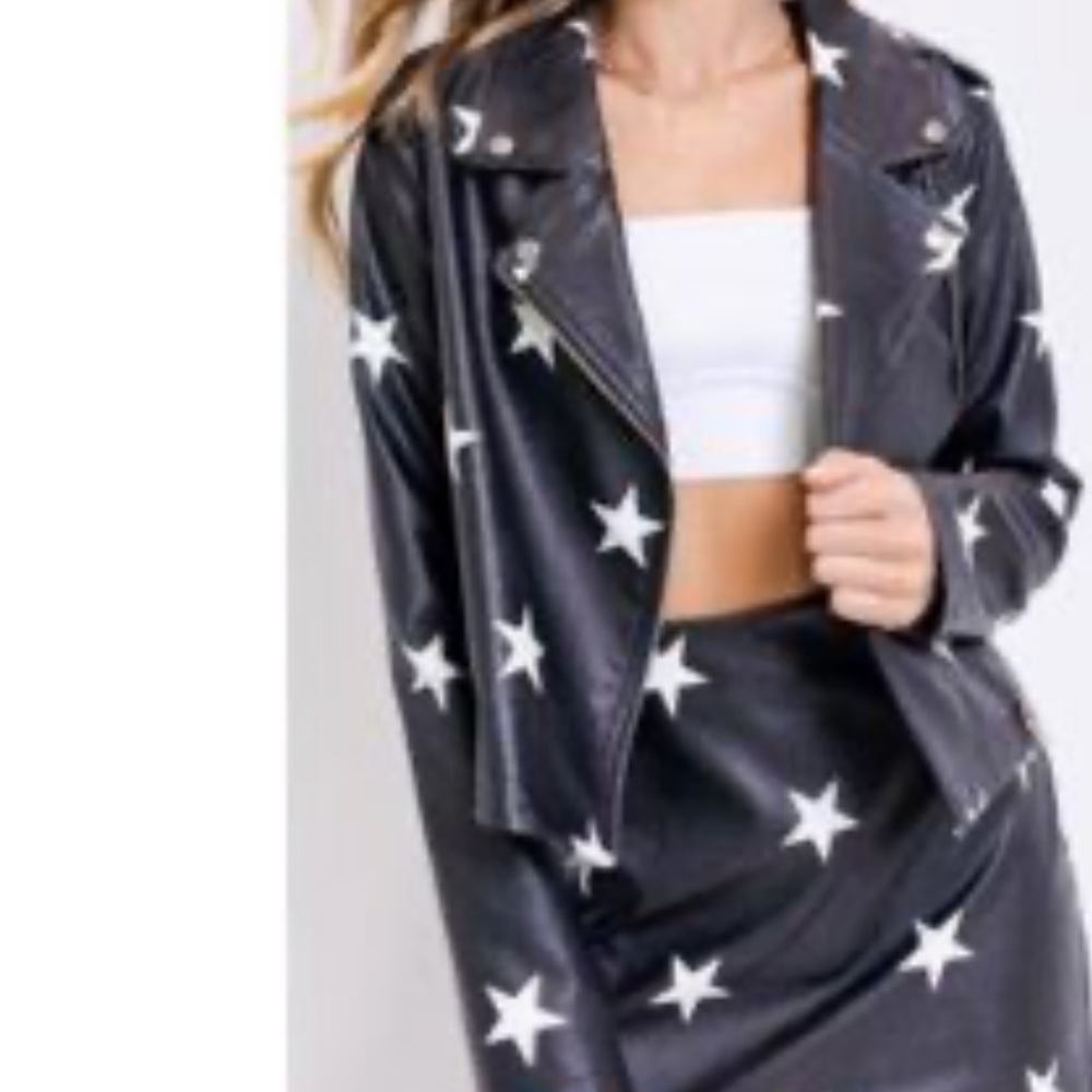STAR LEATHER JACKET